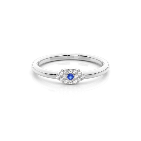 Zarter Evil-Eye-Ring für den Alltag
