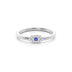 Zarter Evil-Eye-Ring für den Alltag