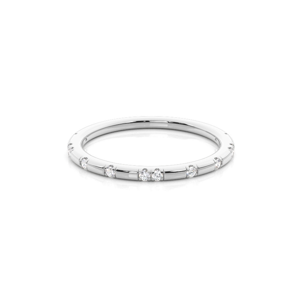 Station Look Round Diamond Stackable Ring