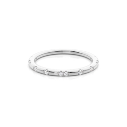 Station Look Round Diamond Stackable Ring