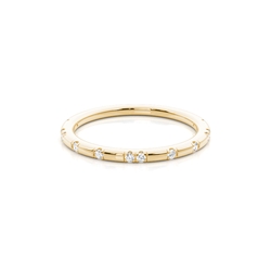 Station Look rund diamant stabelbar ring
