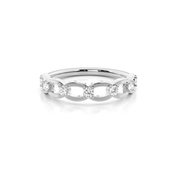 Prong Set Round Diamond Delicate Everyday Stackable Ring