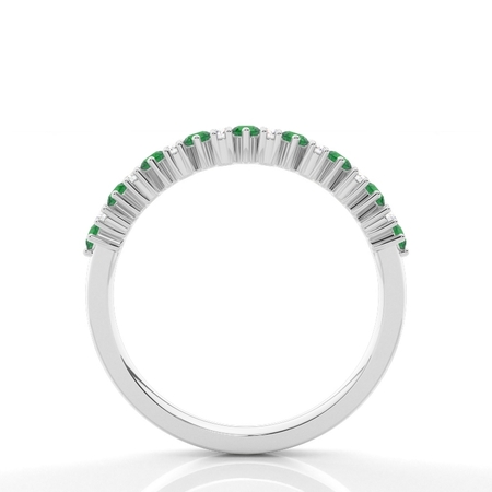 Smaragd- und Diamant-Eternity-Ring – Krappenfassung