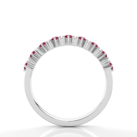 Rubin- und Diamant-Eternity-Ring – Krappenfassung