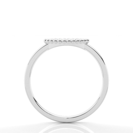 Perlenbesetzter Pavé-Ring mit runden Diamanten – Für den Alltag