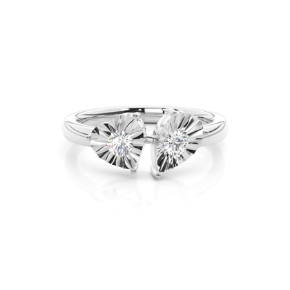 Alltags-Solitärring Toi-et-Moi – Illusionsfassung mit Diamanten