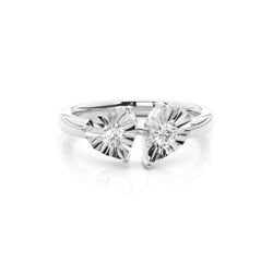 Alltags-Solitärring Toi-et-Moi – Illusionsfassung mit Diamanten