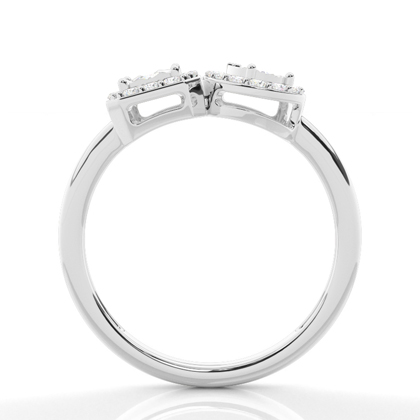 Illusion set Toi-et-moi Halo Diamond Ring