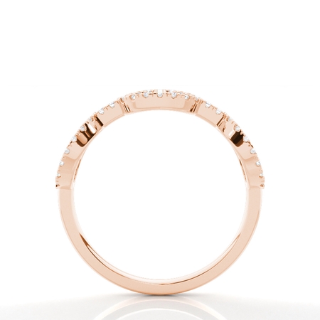 Runder Diamant-Link-Ring – Zartes Alltagsdesign