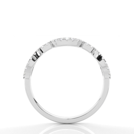 Runder Diamant-Link-Ring – Zartes Alltagsdesign