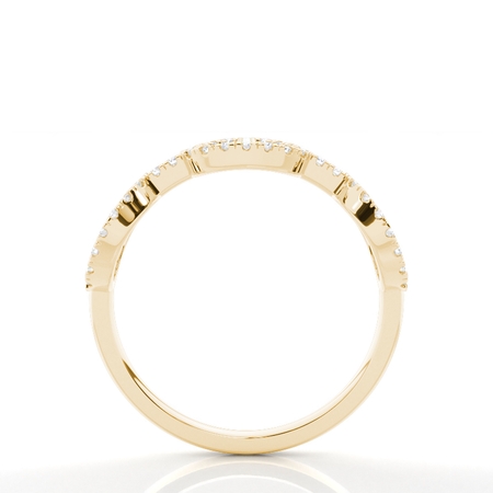 Runder Diamant-Link-Ring – Zartes Alltagsdesign