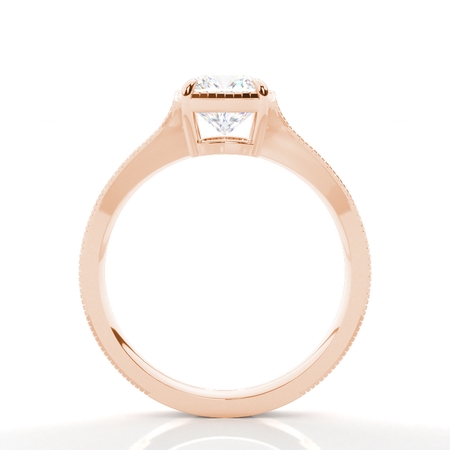 Vintage Verlobungsring mit Solitär-Diamant und geteiltem Ringband