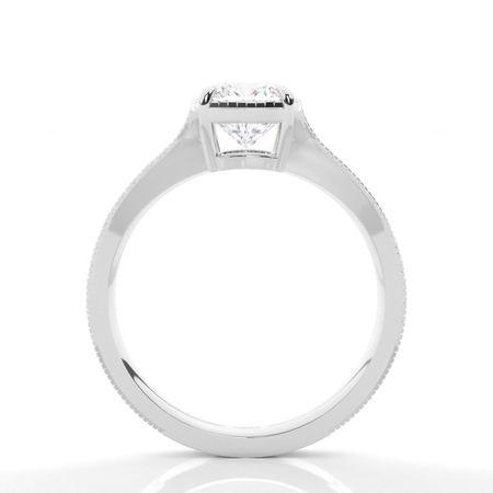 Vintage Split Shank Solitaire Diamond Engagement Ring