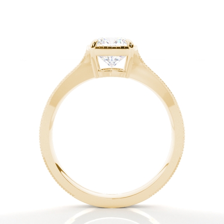 Vintage Split Shank Solitaire Diamond Engagement Ring