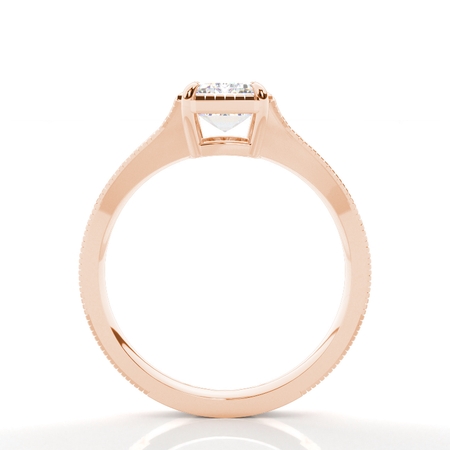 Vintage Verlobungsring mit Solitär-Diamant und geteiltem Ringband