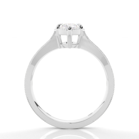 Vintage Verlobungsring mit Solitär-Diamant und geteiltem Ringband