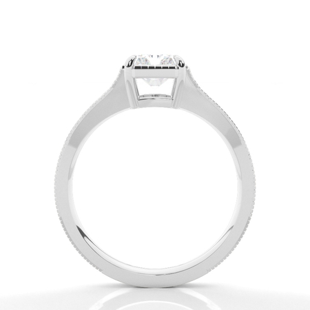 Vintage Verlobungsring mit Solitär-Diamant und geteiltem Ringband