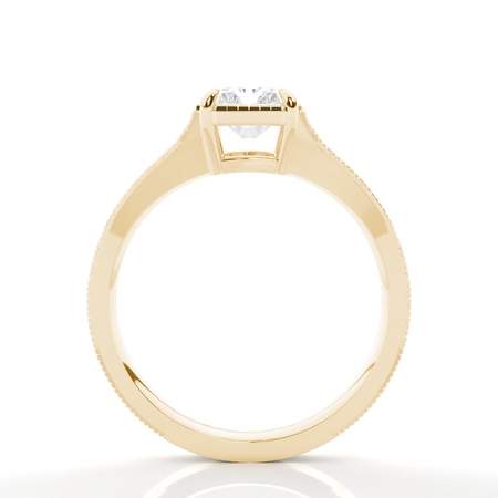 Vintage Verlobungsring mit Solitär-Diamant und geteiltem Ringband