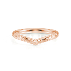 Chevron Shaped Vintage Wedding Band