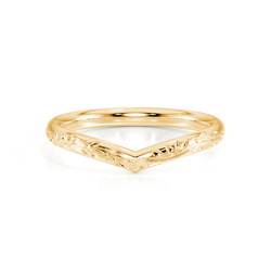 Chevron Shaped Vintage Wedding Band