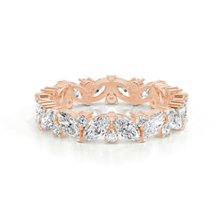 Marquise-Und Runddiamant Full Eternity Ring