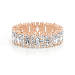 Marquise-Und Runddiamant Full Eternity Ring