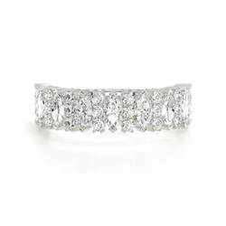 Marquise & Round Diamond Half Eternity Ring