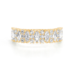 Marquise & Round Diamond Half Eternity Ring