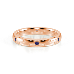 Himmlischer Blauer Saphir Ehering
