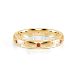 Celestial Ruby Wedding Band