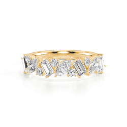 Half Eternity Multishape Diamond Ring