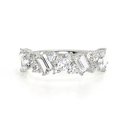 Half Eternity Multishape Diamond Ring