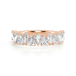 Pear Shape Diamond Half Eternity Wedding Band
