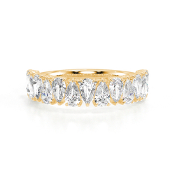 Pear Shape Diamond Half Eternity Wedding Band