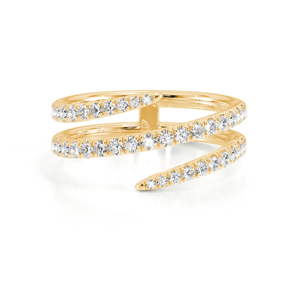 Spiral Diamant Wickelring Set