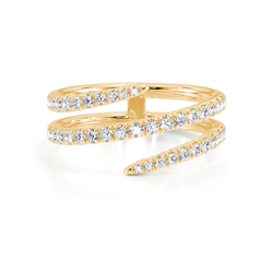 Spiral Diamant Wickelring Set