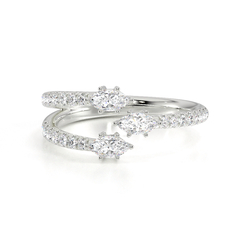 Marquise Diamant-Set Offener Wickelring