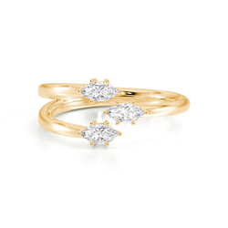 Marquise Diamant Offener Wickelring