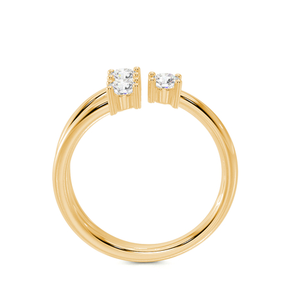 Runder Diamant Offener Wickelring