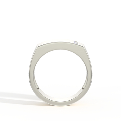 Pavé-Set Bar Men’S Diamond Ring