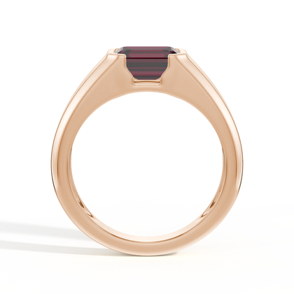 Emerald-Cut Ruby Men'S Ring