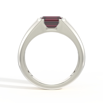 Emerald-Cut Ruby Men'S Ring
