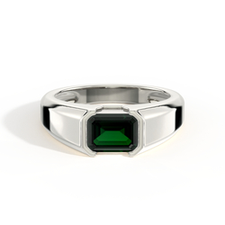 Emerald-Cut Emerald Men'S Ring