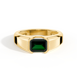 Emerald-Cut Emerald Men'S Ring