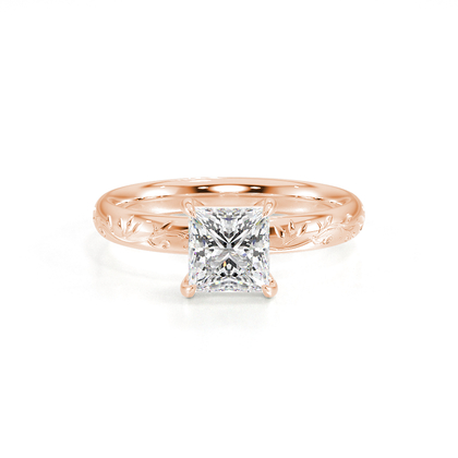 Vintage Solitaire Diamond Engagement Ring
