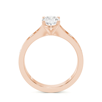 Gravierter Vintage-Verlobungsring mit Diamantbesatz