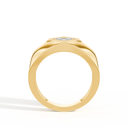 Geometric Multi-Shape Men's Diamond Ring