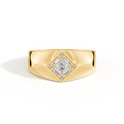 Geometric Multi-Shape Men’S Diamond Ring