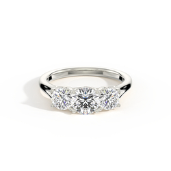 Hidden Heart Trilogy Diamond Engagement Ring