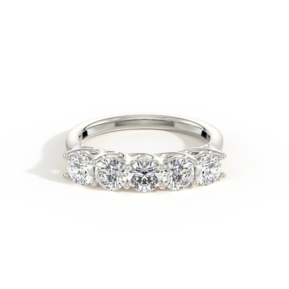 Hidden Heart Half Eternity Diamond Ring